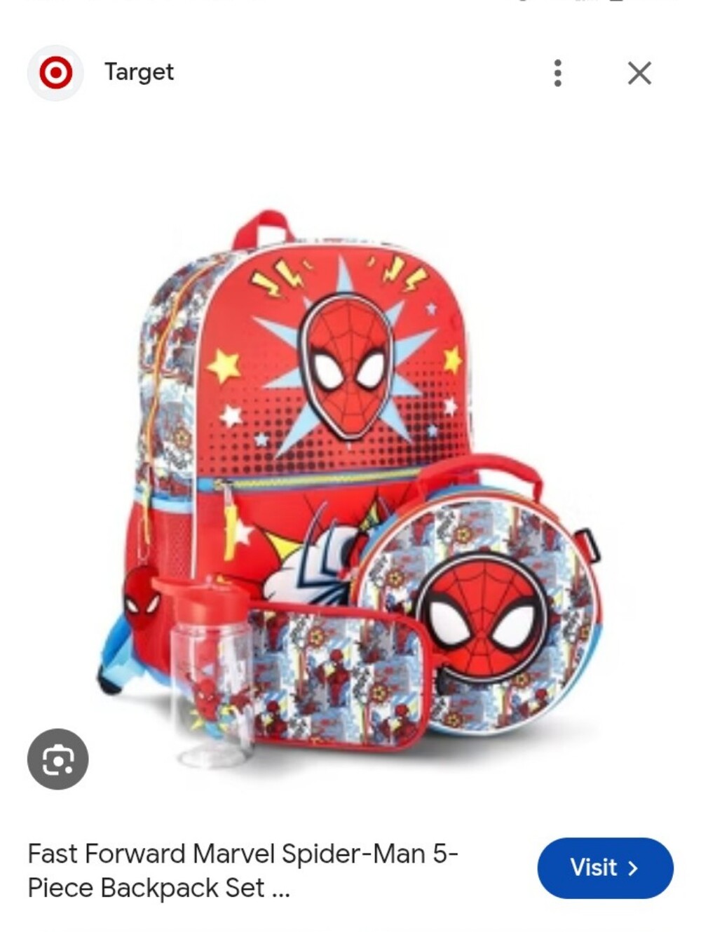 Spider-Man 5 Pc Backpack Set